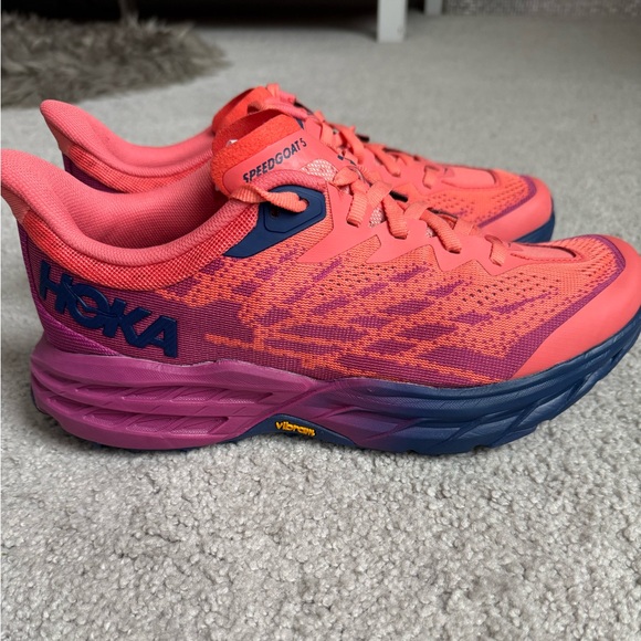 Hoka One Sneakers - Coral and Navy - Picture 4 of 6